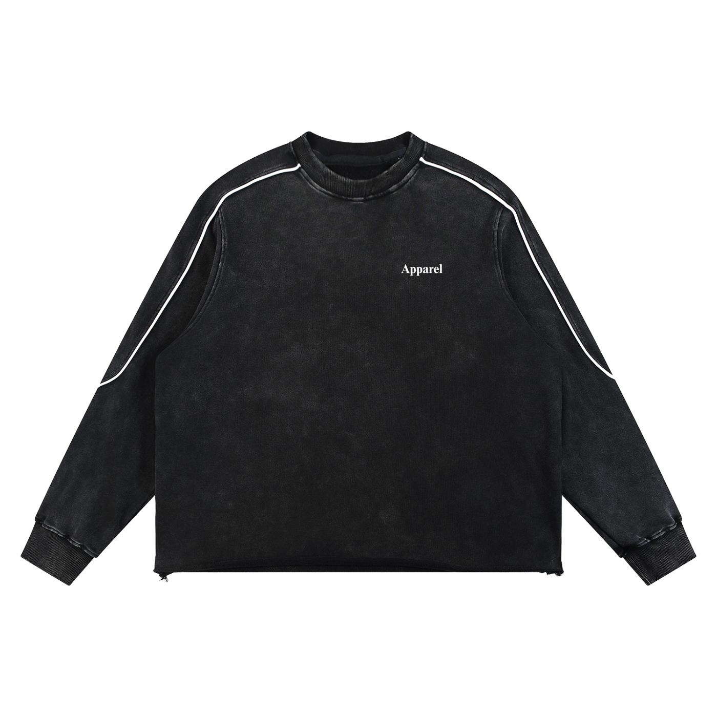 Mineral washed apparel sweater